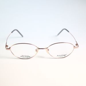Air Mag A5904Flex Magnetic clip eyewear 50-17 140 rose gold slim oval frame N14